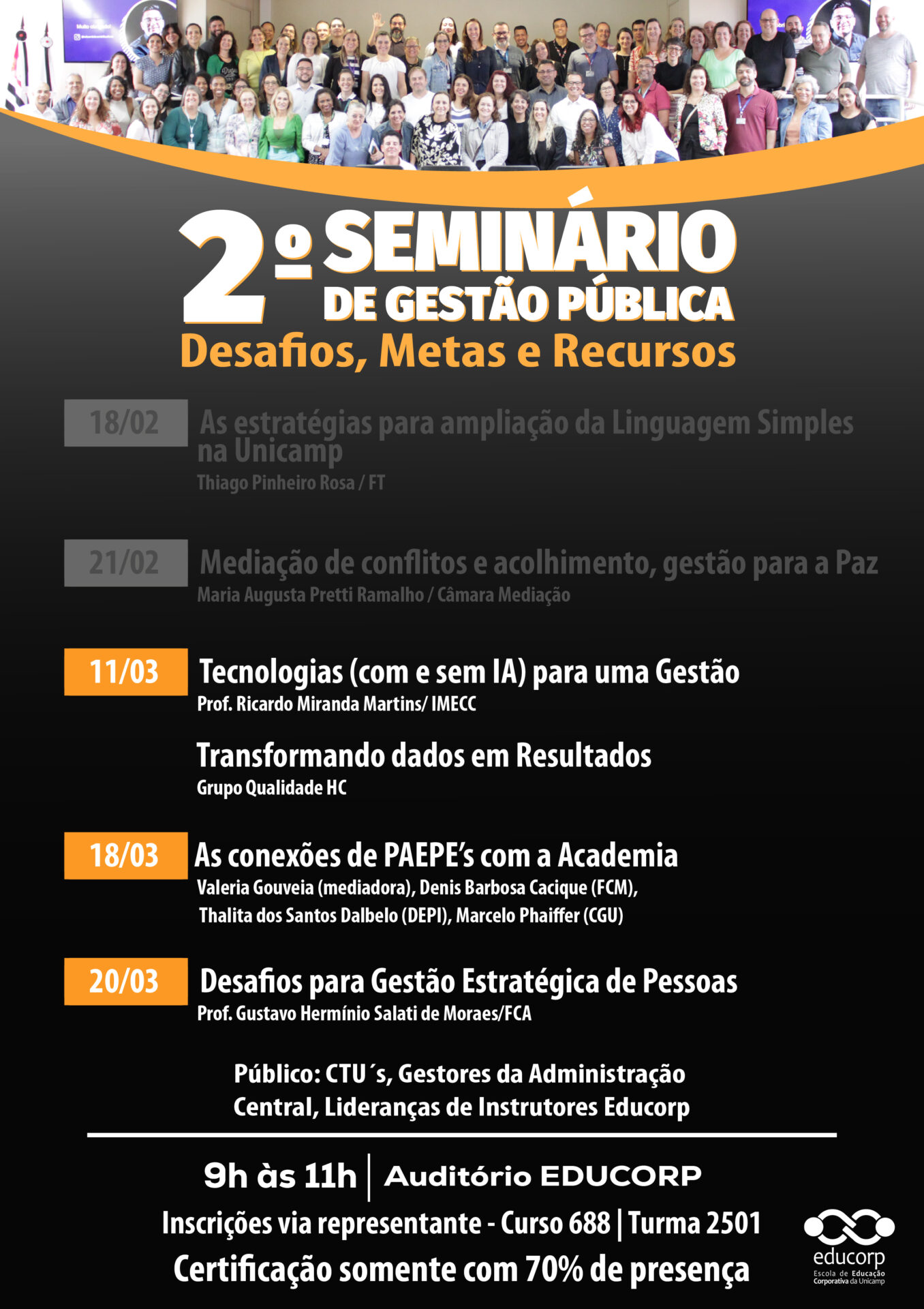 2º. SEMINÁRIO EDUCORP DE GESTÃO PÚBLICA