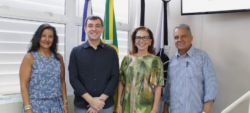 Juliana Benatti, Lara Paula Jorge, ambas do TRT, durante a aberto evento na Educorp