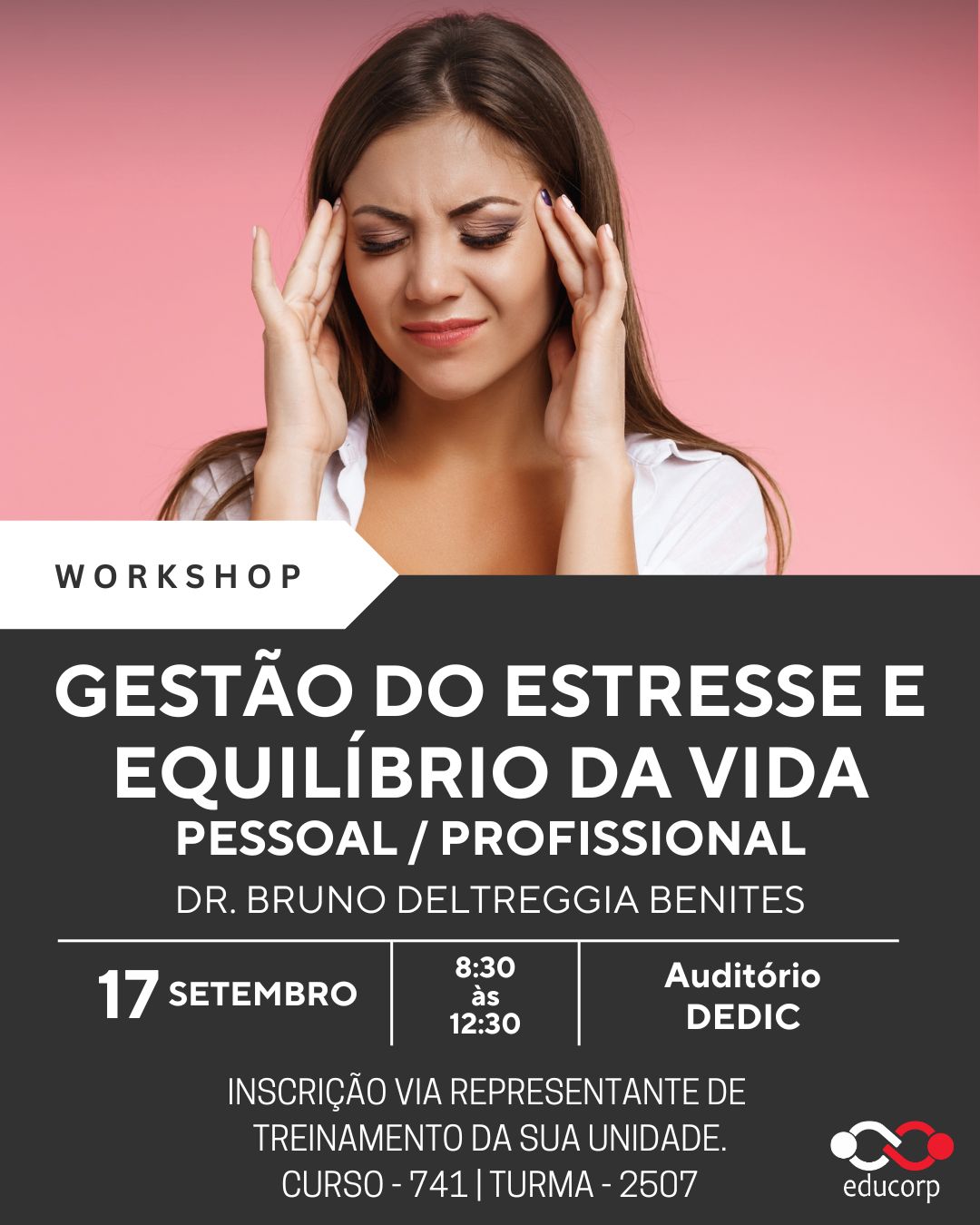 Workshop - Gestão do estresse e equilíbrio vida pessoal/profissional