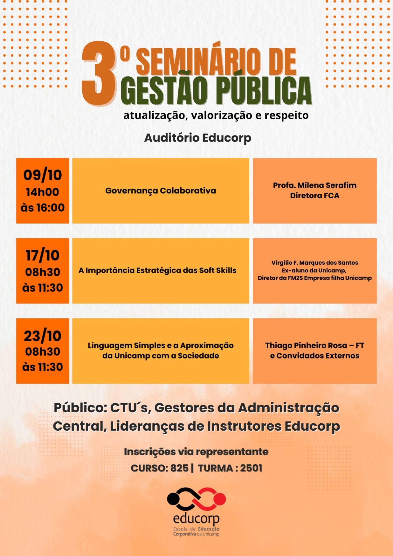 O PERCURSO QUE TRANSFORMOU A DGA EM UM CASE DE REFERÊNCIA, NO SEMINÁRIO EDUCORP